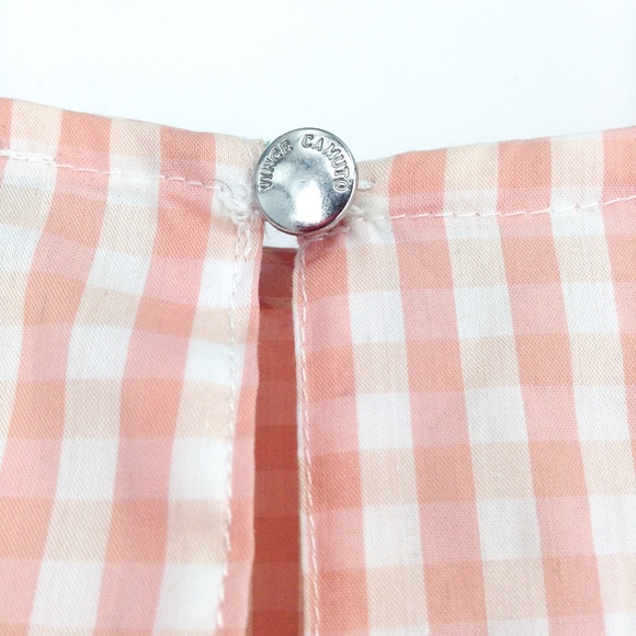 VINCE CAMUTO Gingham Cuffed Sleeve Blouse - Picture 6 of 8